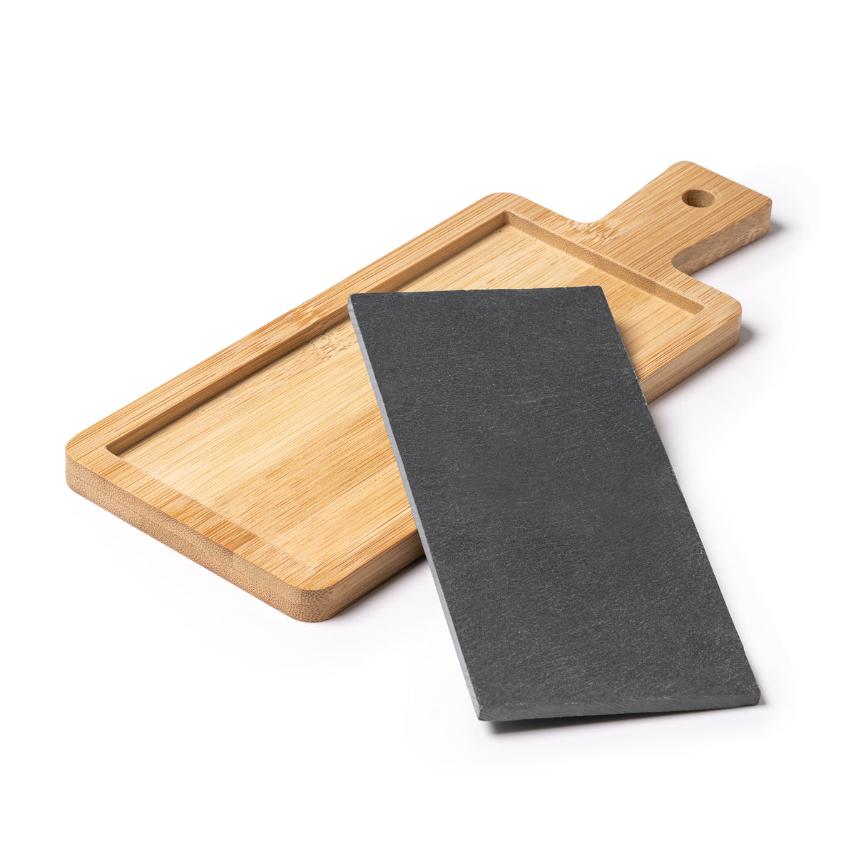 Tagliere da aperitivo in legno e ardesia