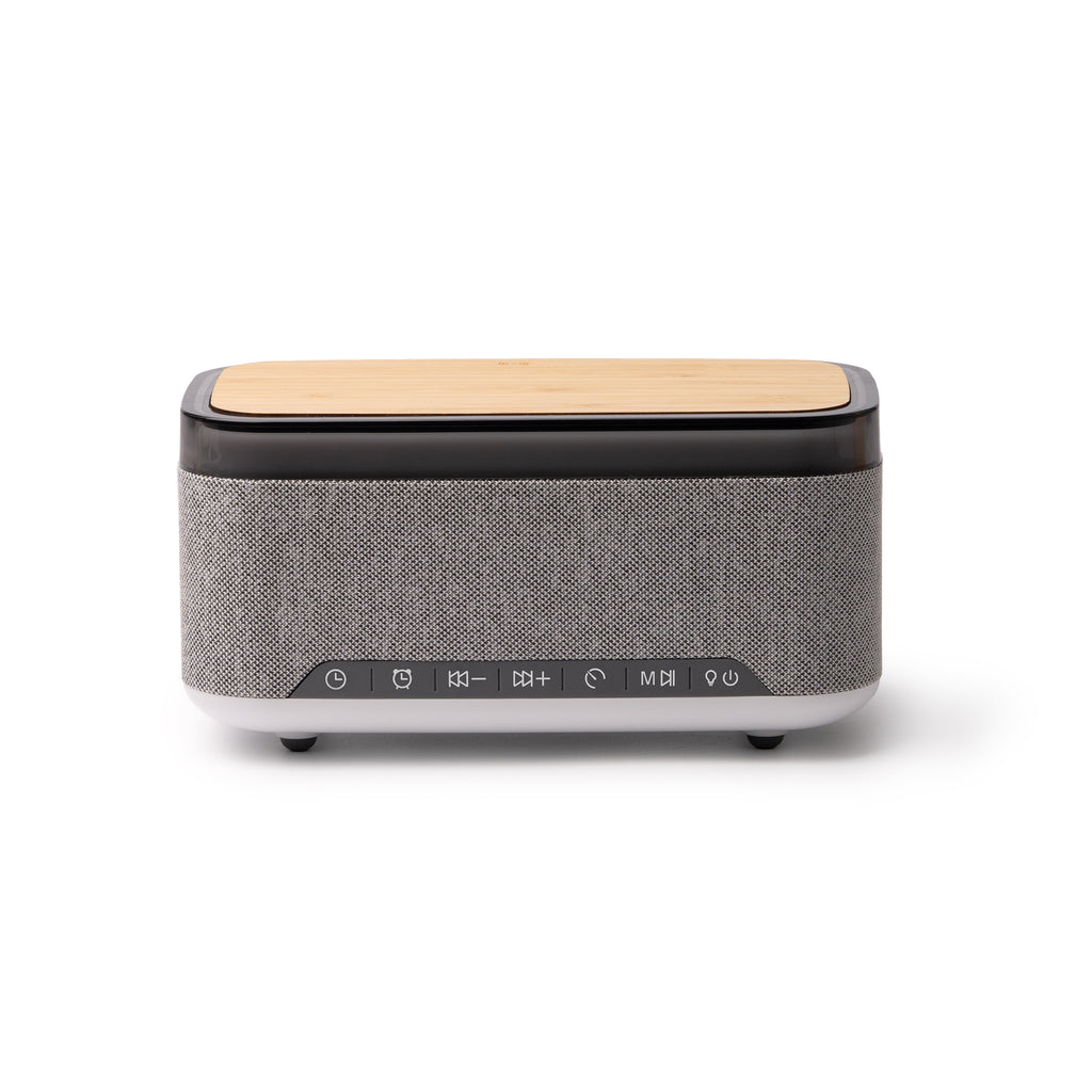 Altoparlante Bluetooth con sveglia, led e ricarica wireless
