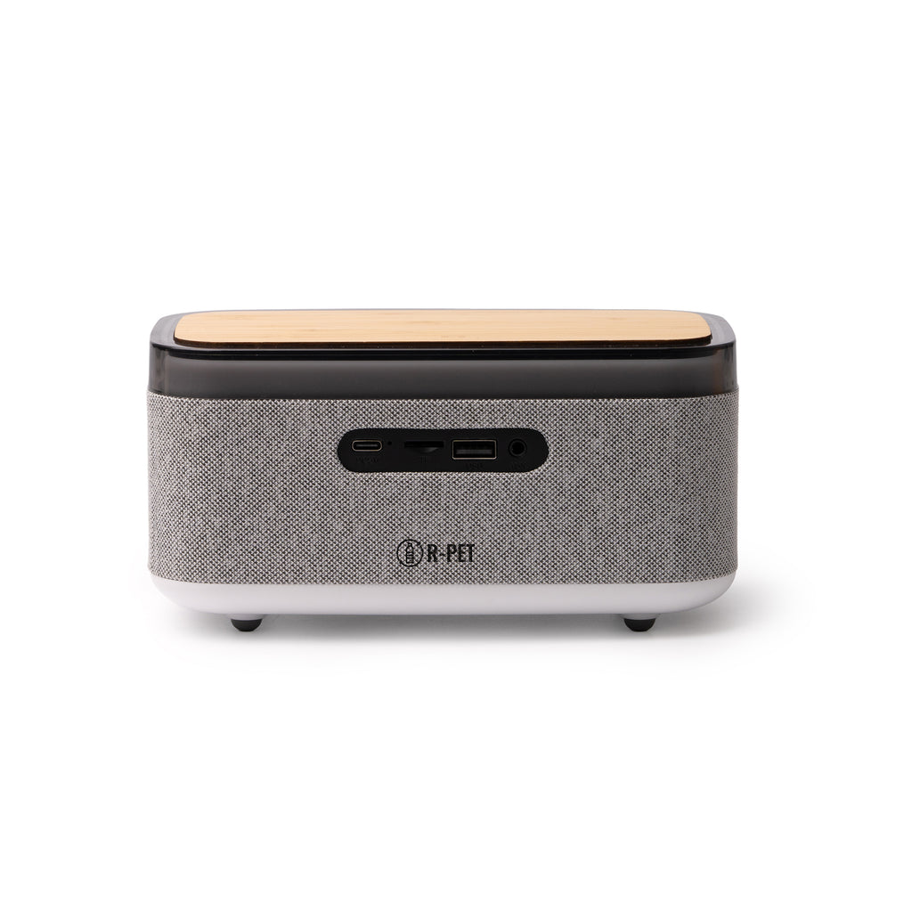 Altoparlante Bluetooth con sveglia, led e ricarica wireless