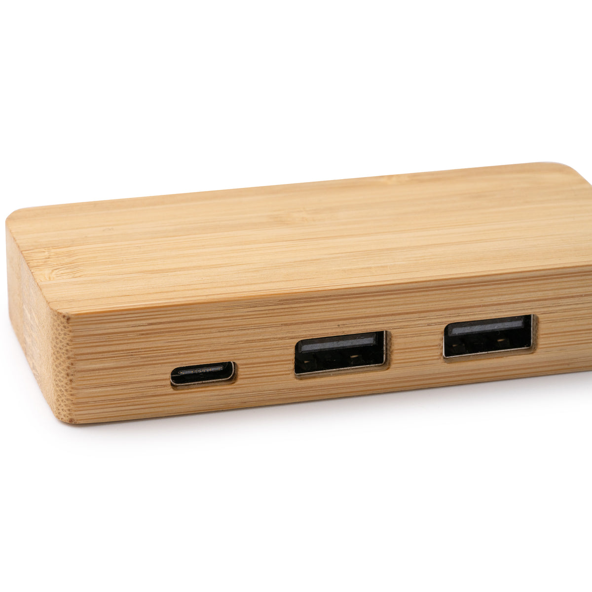 Hub USB in bambù