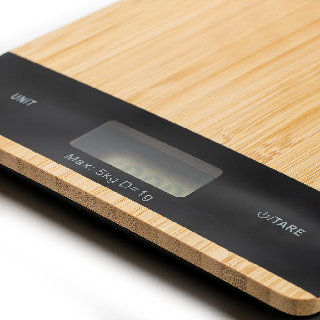 Bilancia da Cucina Digitale in Bambù ad Alta Precisione fino a 5kg