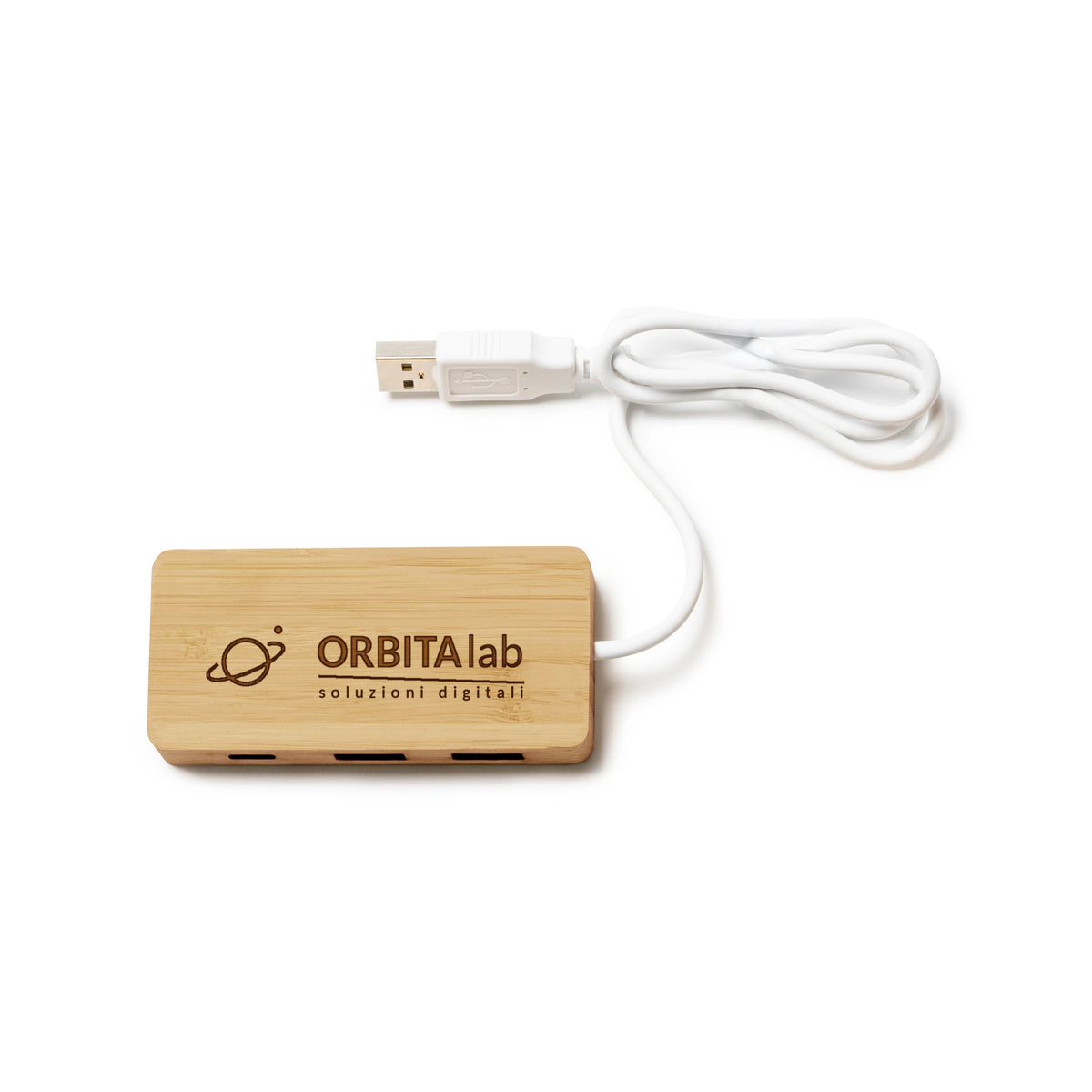 Hub USB in bambù
