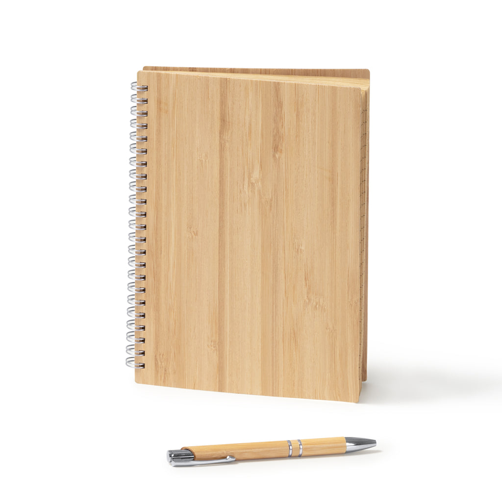 Set Quaderno e Penna in Bambù