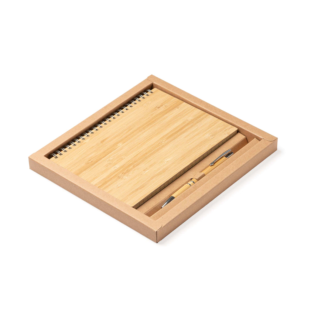 Set Quaderno e Penna in Bambù